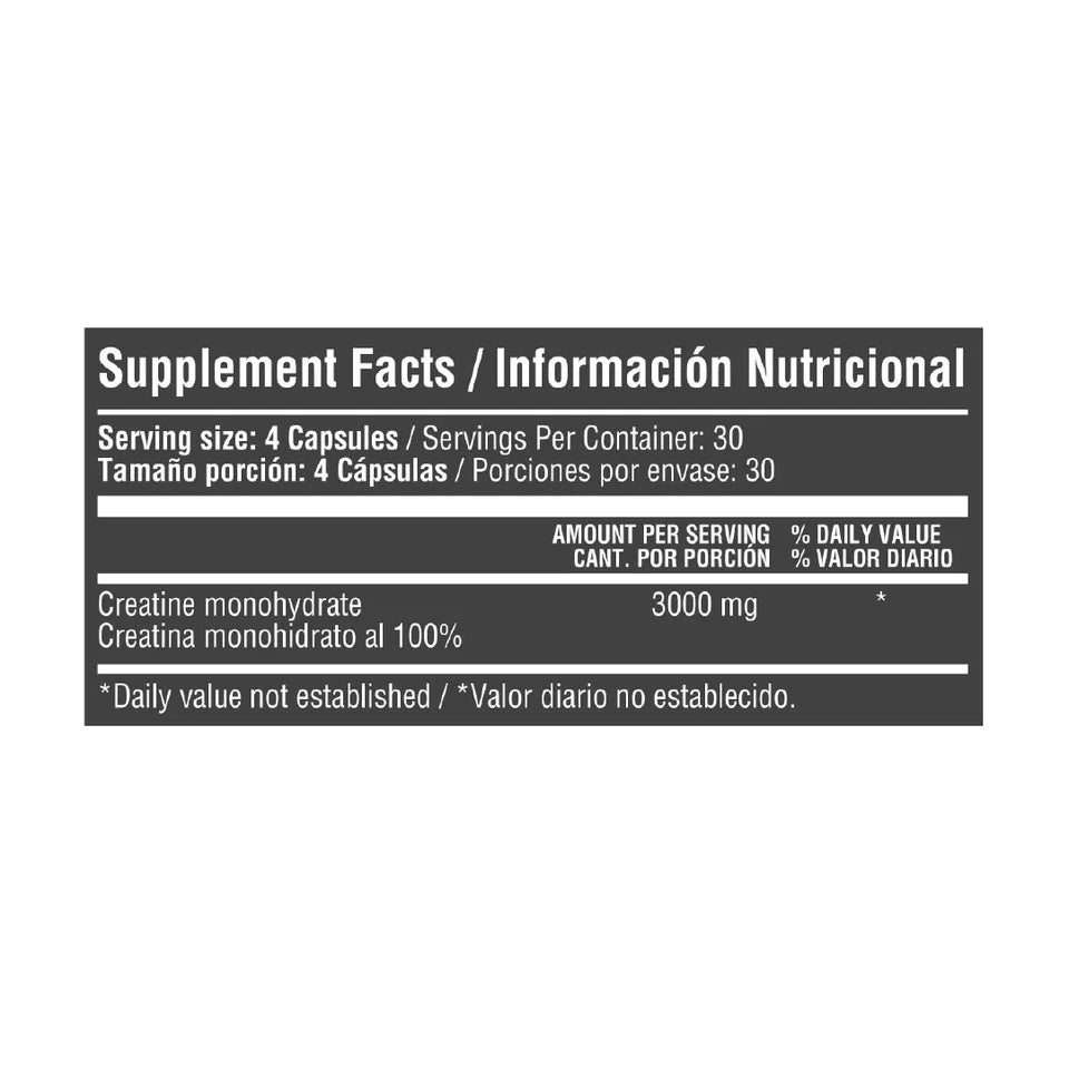 CREATINE MONOHYDRATE 120 CAPSULES